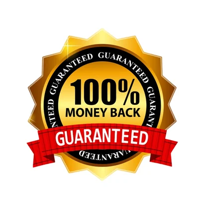 100% money back guaranteed